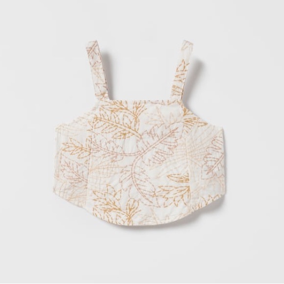 BNWOT Zara Girls embroidered tank top (fits woman size S, B/C cup) - Picture 1 of 7